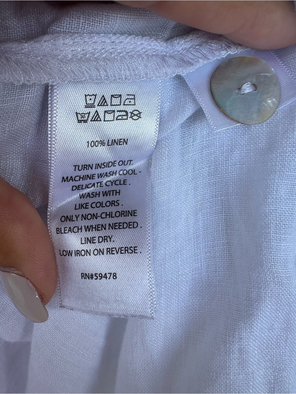 Sigrid Olsen 100% Linen White Tunic Top Medium Coastal Beach Resort Eurosummer - Picture 3 of 8